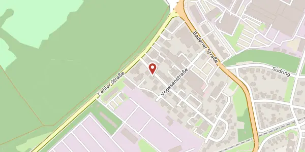 Karte der Umgebung von Odenwaldstraße 4, 76437 Rastatt