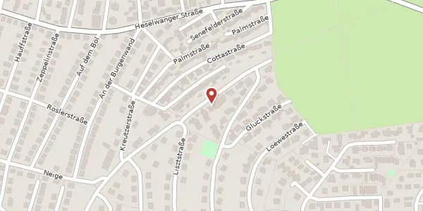 Karte der Umgebung von Mozartstraße 44-46, 72336 Balingen