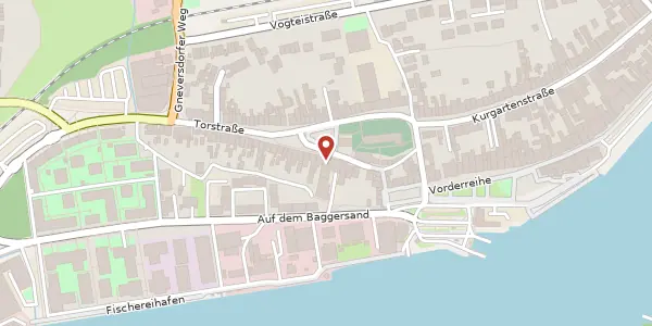 Karte der Umgebung von Torstraße 1, 23570 Lübeck-Travemünde