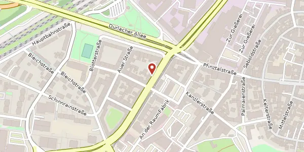 Karte der Umgebung von Ernst-Friedrich-Straße 4, 76227 Karlsruhe