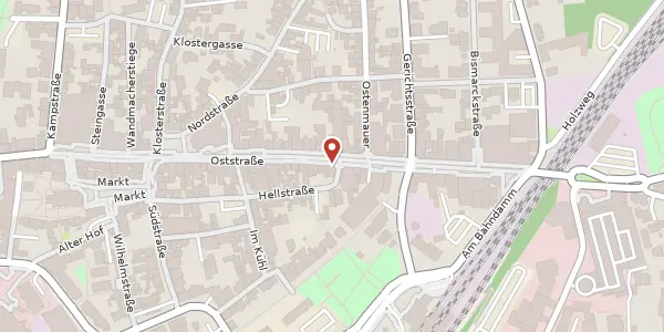 Karte der Umgebung von Oststr. 27, 59227 Ahlen