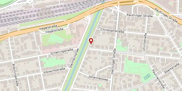 Karte der Umgebung von Fürststraße 13, 72072 Tübingen