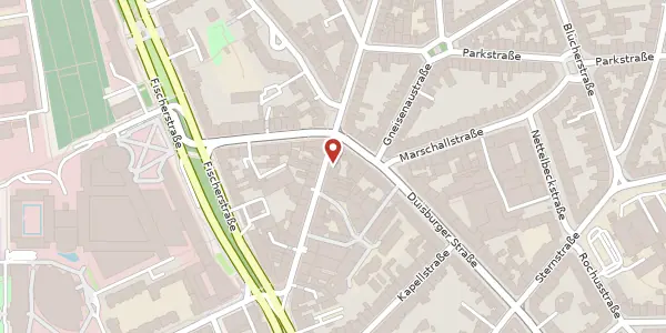Karte der Umgebung von Nordstr. 33, 40477 Düsseldorf