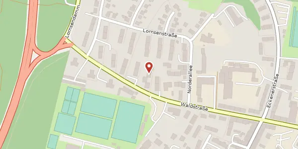 Karte der Umgebung von Waldstraße 54, 24939 Flensburg