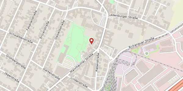 Karte der Umgebung von Mannheimer Straße 22 A, 68309 Mannheim