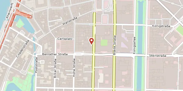 Karte der Umgebung von Kasernenstr. 27, 40213 Düsseldorf