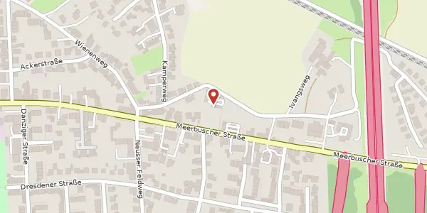 Karte der Umgebung von Meerbuscher Str. 179, 40670 Meerbusch
