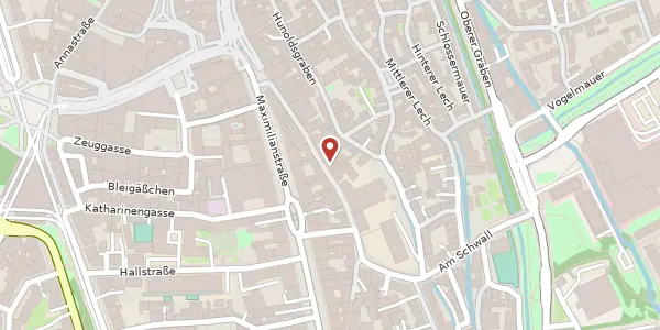 Karte der Umgebung von Dominikanergasse 7, 86150 Augsburg