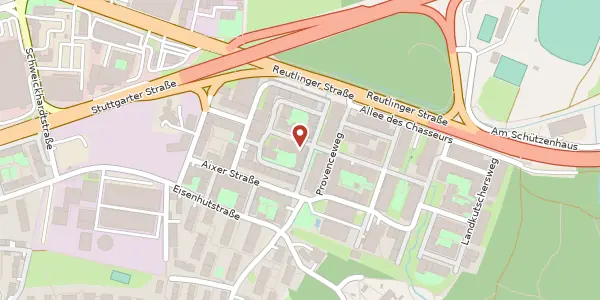 Karte der Umgebung von Französische-Allee 20, 72072 Tübingen