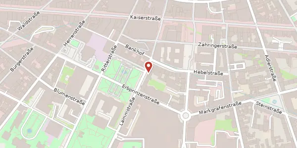 Karte der Umgebung von Lammstraße 11, 76133 Karlsruhe