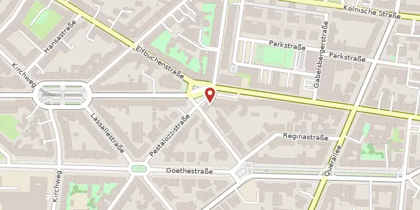 Karte der Umgebung von Friedrich-Ebert-Straße 127, 34119 Kassel
