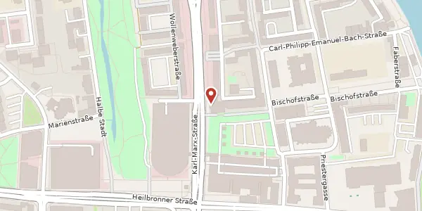 Karte der Umgebung von Karl-Marx-Str. 7, 15230 Frankfurt (Oder)