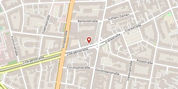 Karte der Umgebung von Zweigertstr. 6, 45130 Essen