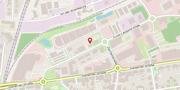 Karte der Umgebung von Hainichenring 10, 46284 Dorsten