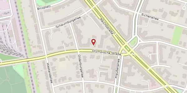 Karte der Umgebung von Olympische Straße 10, 14052 Berlin