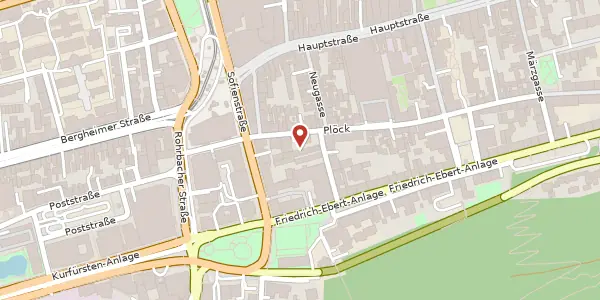 Karte der Umgebung von Nadlerstraße 10, 69117 Heidelberg