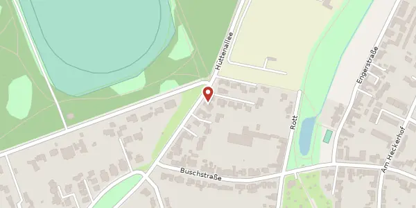 Karte der Umgebung von Hüttenallee 189, 47800 Krefeld