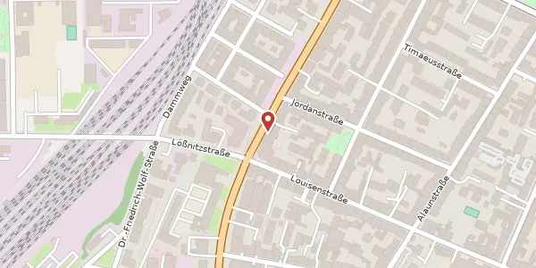 Karte der Umgebung von Königsbrücker Straße 38, 01099 Dresden