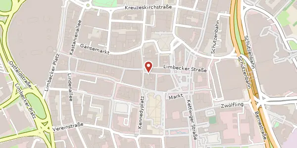 Karte der Umgebung von Kornmarkt 23, 45127 Essen
