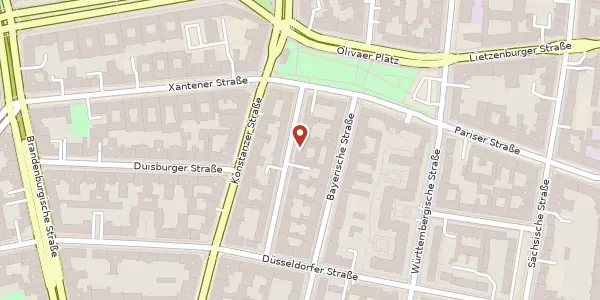 Karte der Umgebung von Bregenzer Straße 7/V, 10707 Berlin