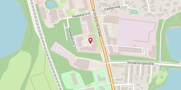 Karte der Umgebung von Wismarsche Straße 302, 19055 Schwerin