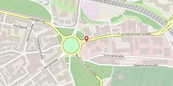 Karte der Umgebung von Berliner Platz 12, 97080 Würzburg