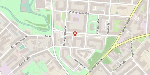 Karte der Umgebung von Dornbergerstraße 6, 04315 Leipzig