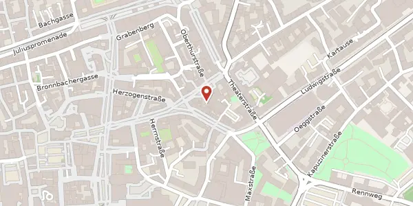 Karte der Umgebung von Eichhornstr. 20, 97070 Würzburg