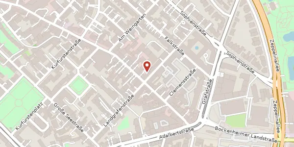 Karte der Umgebung von Wildunger Str. 1, 60487 Frankfurt