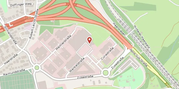 Karte der Umgebung von Gropiusplatz 10, 70563 Stuttgart