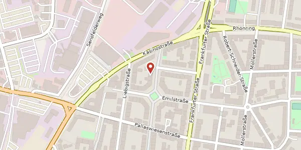 Karte der Umgebung von Viktoriastraße 92, 64293 Darmstadt