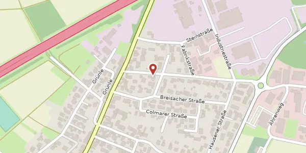 Karte der Umgebung von Staufenerstraße 6, 79258 Hartheim