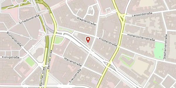 Karte der Umgebung von Immermannstr. 10, 40210 Düsseldorf