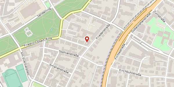 Karte der Umgebung von Schillerstraße 15, 97072 Würzburg