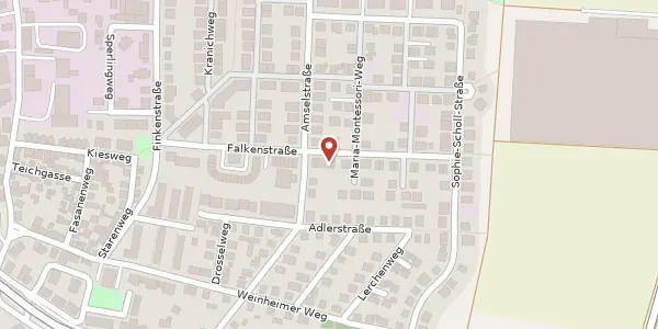 Karte der Umgebung von Irena-Sendler-Str. 3a, 68623 Lampertheim