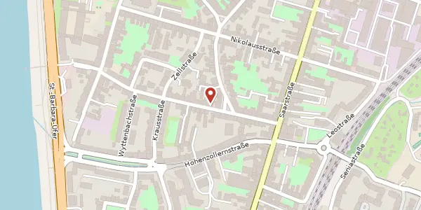 Karte der Umgebung von Saarbrücker Str. 14, 54290 Trier