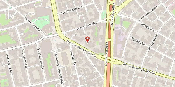 Karte der Umgebung von Nymphenburger Str. 154, 80634 München