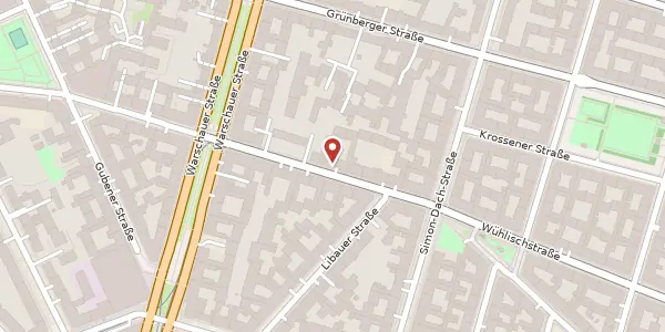 Karte der Umgebung von Kopernikusstraße 24, 10245 Berlin