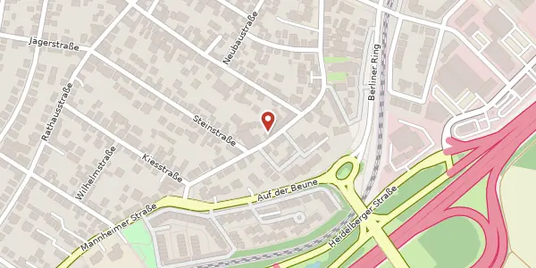 Karte der Umgebung von Mannheimer Str. 33 a, 68519 Viernheim