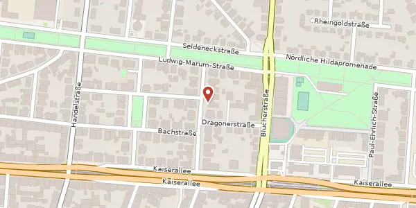 Karte der Umgebung von Wendtstraße 9, 76185 Karlsruhe