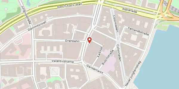 Karte der Umgebung von Dammtorstr. 30, 20354 Hamburg