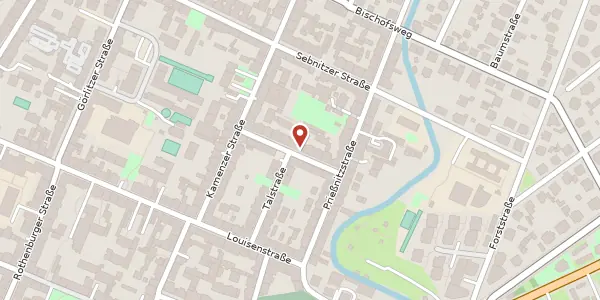 Karte der Umgebung von Schönfelder Straße 13, 01099 Dresden