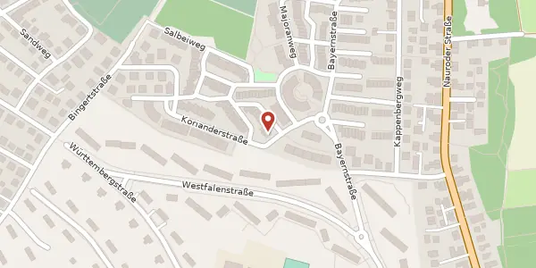 Karte der Umgebung von Korianderstraße 26, 65191 Wiesbaden