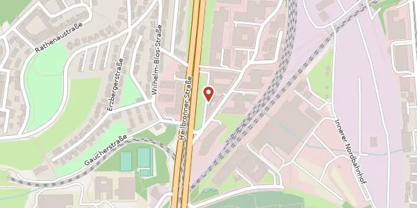Karte der Umgebung von Heilbronner Straße 154, 70191 Stuttgart