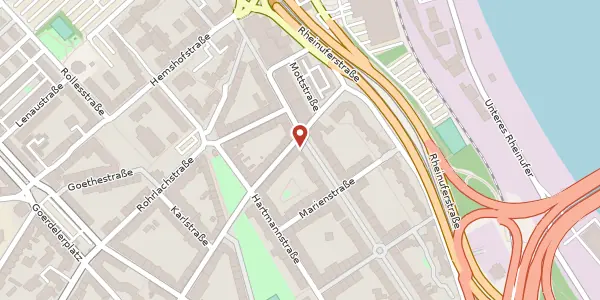 Karte der Umgebung von Prinzregentenstraße 51, 67063 Ludwigshafen am Rhein