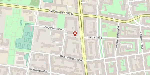 Karte der Umgebung von Unerflstr. 37, 80796 München