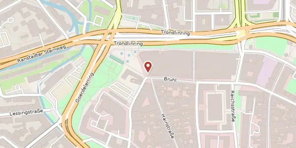 Karte der Umgebung von Brühl 1, 04109 Leipzig
