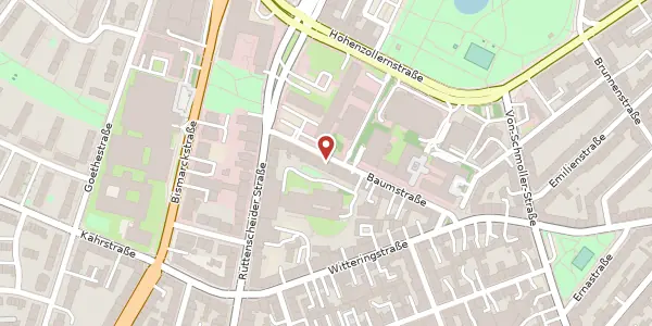 Karte der Umgebung von Baumstr. 10, 45128 Essen