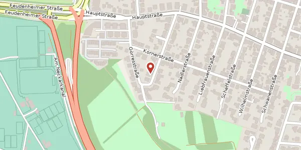 Karte der Umgebung von Schützenstr. 28, 68259 Mannheim