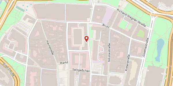 Karte der Umgebung von Reichsstraße 15, 04109 Leipzig
